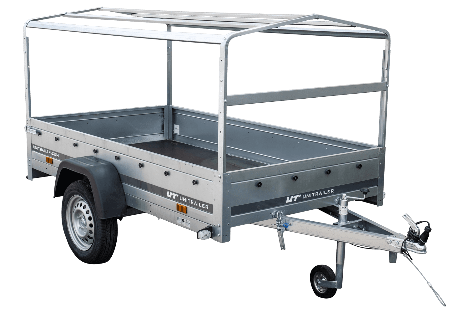 PKW-Anhänger 230x125 UNITRAILER GARDEN 230 KIPP mit blauer Hochplane 80 cm - immagine 11