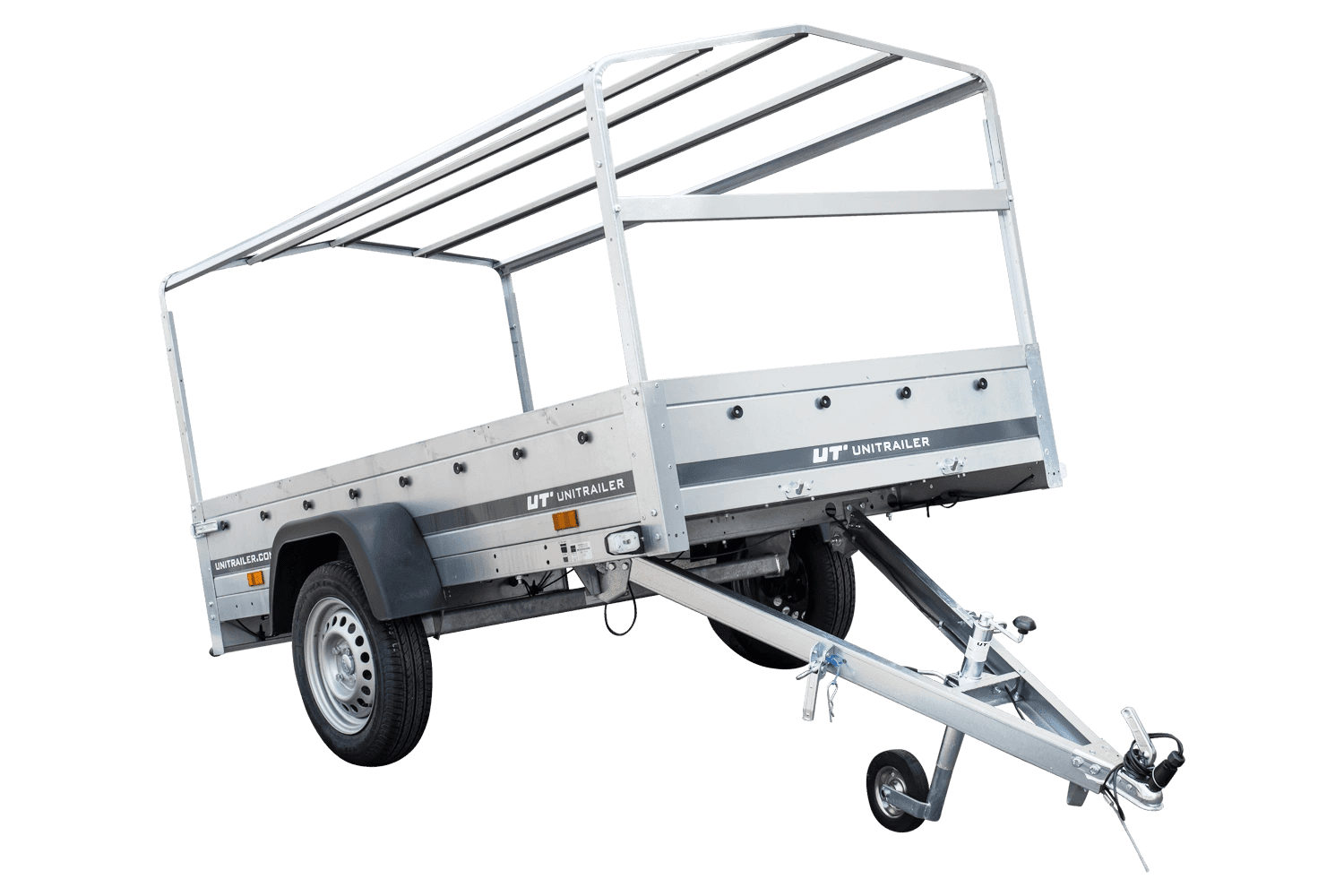 PKW-Anhänger 230x125 UNITRAILER GARDEN 230 KIPP mit blauer Hochplane 80 cm - immagine 12