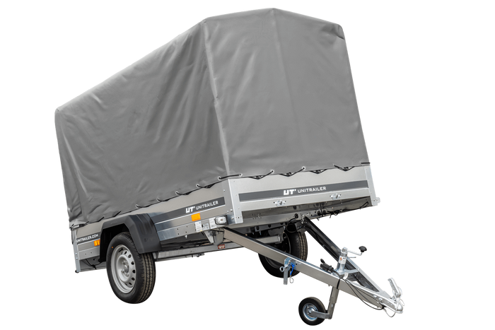 PKW-Anhänger 230x125 UNITRAILER GARDEN 230 KIPP mit grauer Hochplane 110 cm