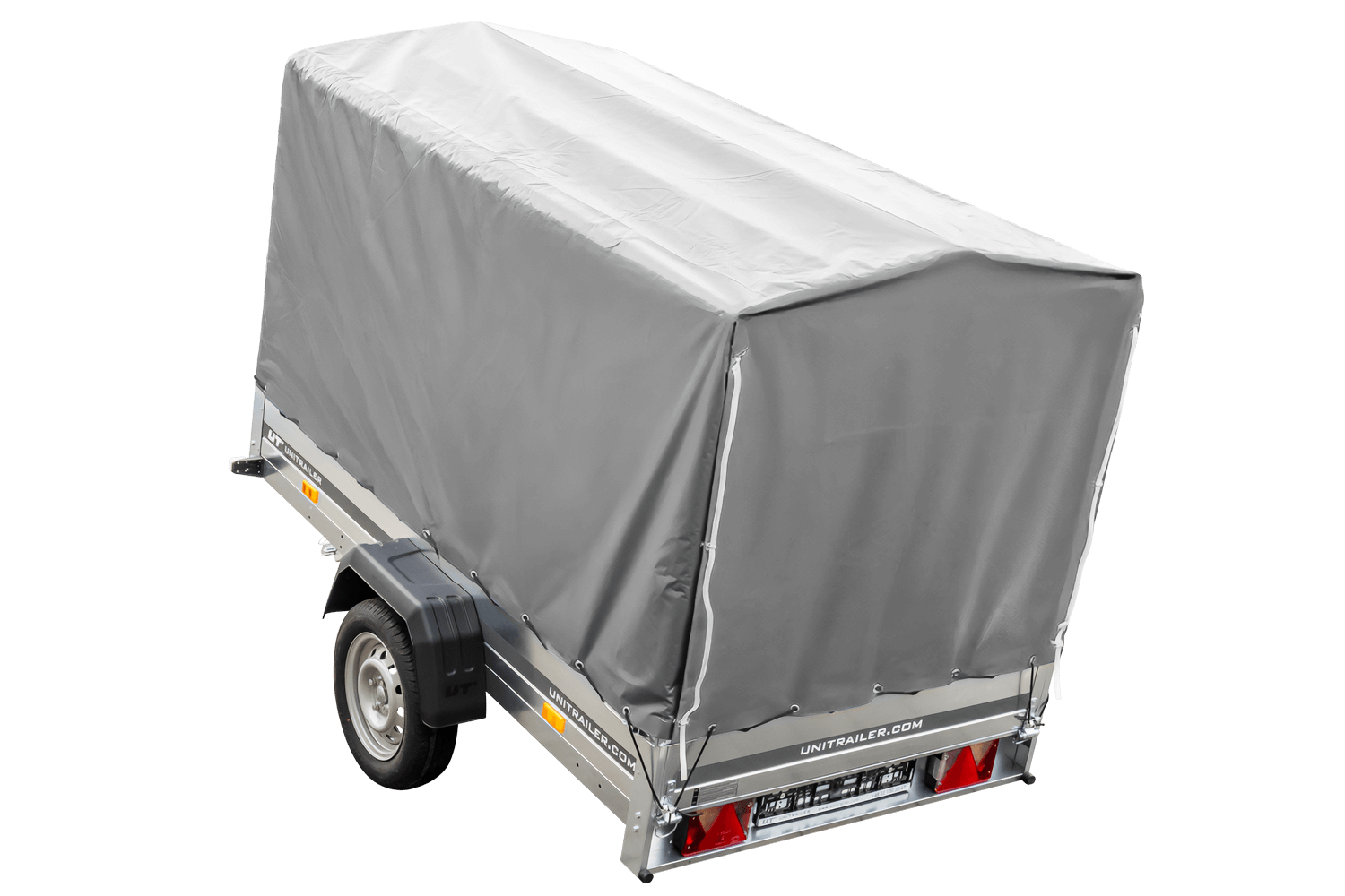 PKW-Anhänger 230x125 UNITRAILER GARDEN 230 KIPP mit grauer Hochplane 110 cm - immagine 5
