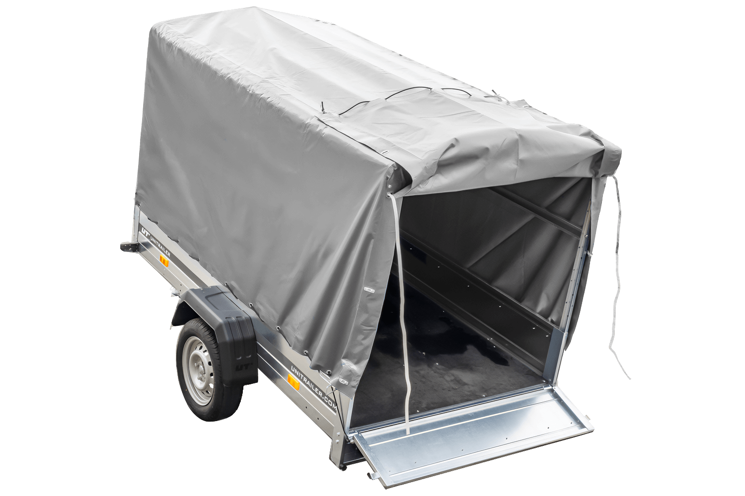 PKW-Anhänger 230x125 UNITRAILER GARDEN 230 KIPP mit grauer Hochplane 110 cm - immagine 6