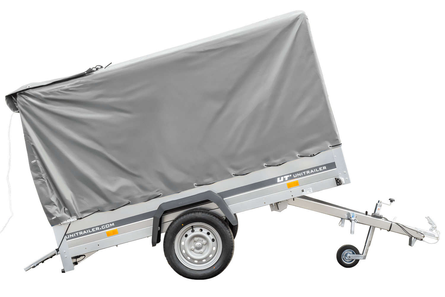 PKW-Anhänger 230x125 UNITRAILER GARDEN 230 KIPP mit grauer Hochplane 110 cm - immagine 7