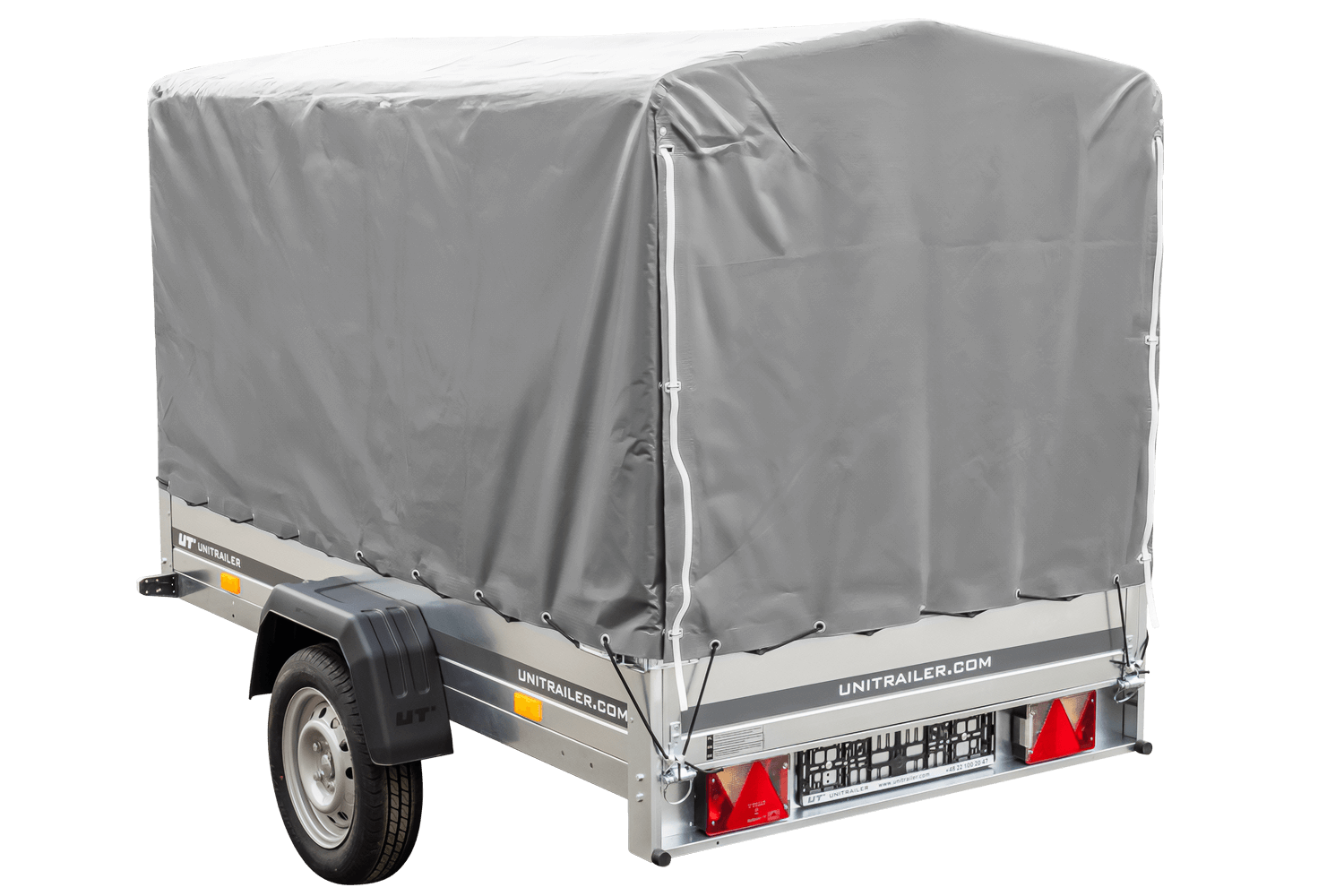 PKW-Anhänger 230x125 UNITRAILER GARDEN 230 KIPP mit grauer Hochplane 110 cm - immagine 12