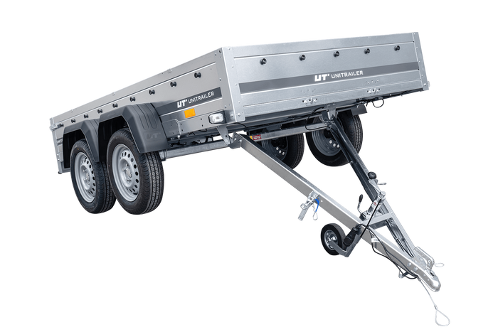 Autotransportanhänger 264x150 UNITRAILER GARDEN 265/2 KIPP mit H-0-Rahmen und blauer Plane - immagine 7