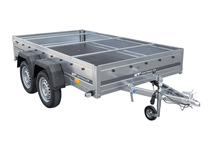 Autotransportanhänger 264x150 UNITRAILER GARDEN 265/2 KIPP mit H-0-Rahmen und blauer Plane - immagine 14