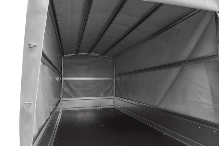 Der Anhänger Garden Trailer 264/2 KIPP MIT STÜTZRAD, H-1100-HOCHSPRIEGEL UND GRAUER PLANE - immagine 3