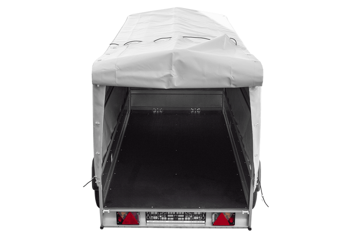 Der Anhänger Garden Trailer 264/2 KIPP MIT STÜTZRAD, H-1100-HOCHSPRIEGEL UND GRAUER PLANE - immagine 5