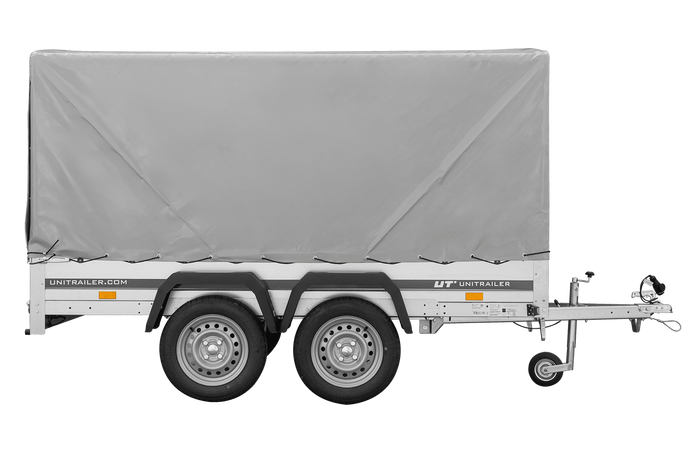 Der Anhänger Garden Trailer 264/2 KIPP MIT STÜTZRAD, H-1100-HOCHSPRIEGEL UND GRAUER PLANE - immagine 6