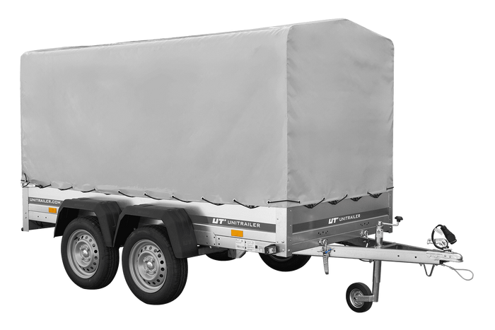Der Anhänger Garden Trailer 264/2 KIPP MIT STÜTZRAD, H-1100-HOCHSPRIEGEL UND GRAUER PLANE - immagine 7