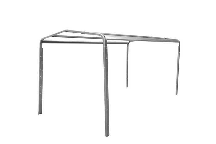 Einachsanhänger 230x125 UNITRAILER GARDEN 230 FD mit H-800-Rahmen und grauer Plane - immagine 10