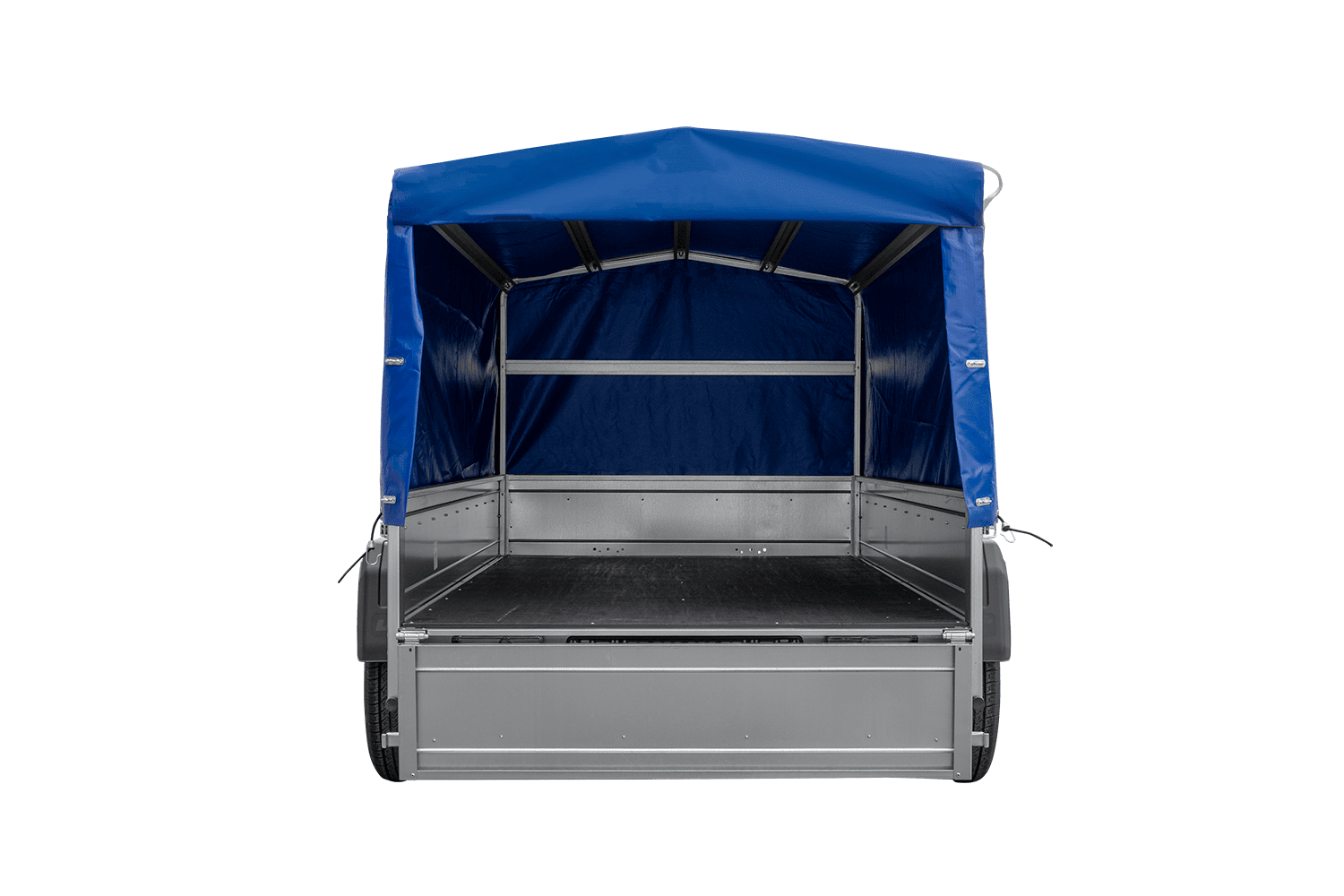 UNITRAILER GARDEN TRAILER ANHÄNGER 264/2 KIPP MIT STÜTZRAD, RAHMEN H-800 UND BLAUER ABDECKUNG - immagine 7