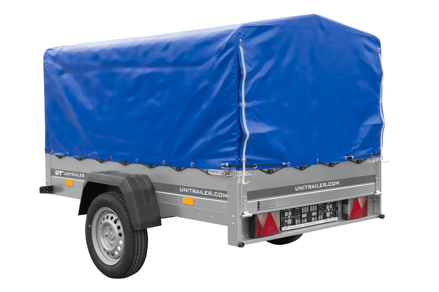 PKW-Anhänger 200x125 UNITRAILER GARDEN 201 KIPP mit blauer Hochplane - immagine 5