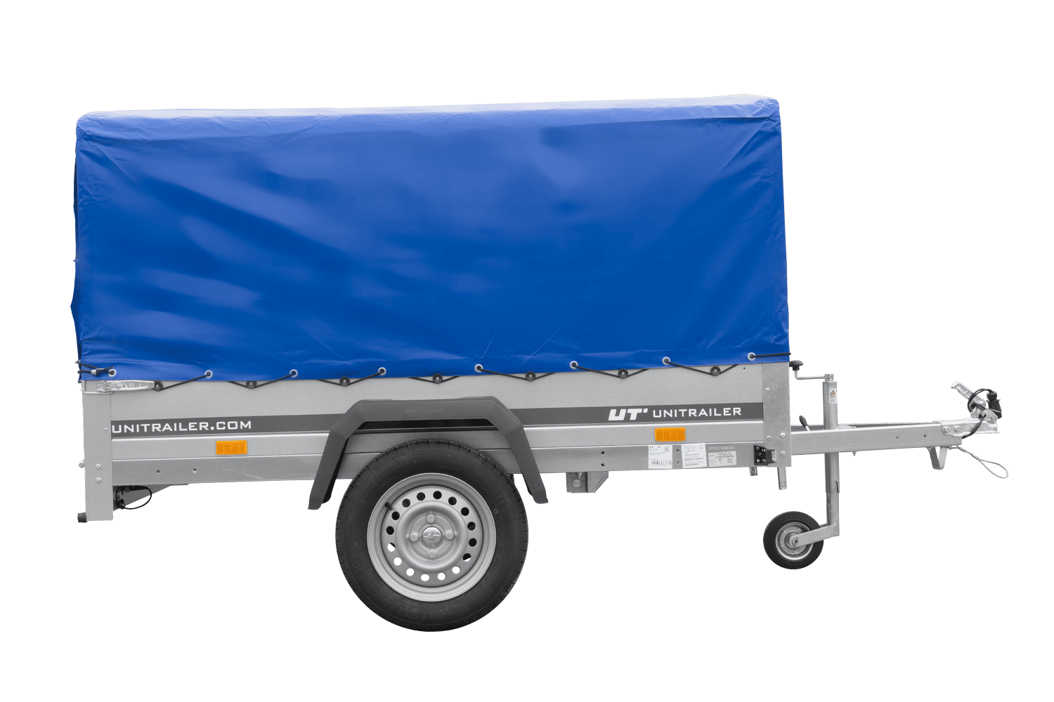 PKW-Anhänger 200x125 UNITRAILER GARDEN 201 KIPP mit blauer Hochplane - immagine 13