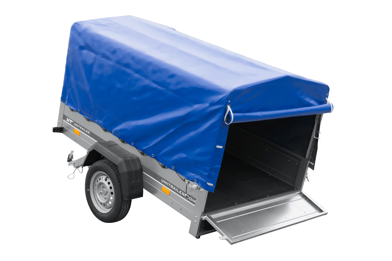 PKW-Anhänger 200x125 UNITRAILER GARDEN 201 KIPP mit blauer Hochplane - immagine 11