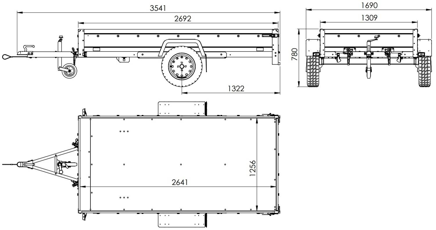 Einachsiger Anhänger UNITRAILER GARDEN TRAILER 264 KIPP - immagine 2