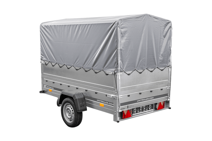 PKW-Anhänger 230x125 UNITRAILER GARDEN 230 FD mit BIS-Seiten, H-800-Gestell und grauer Plane - immagine 11