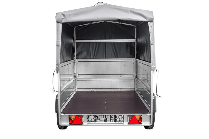 PKW-Anhänger 230x125 UNITRAILER GARDEN 230 FD mit BIS-Seiten, H-800-Gestell und grauer Plane - immagine 5