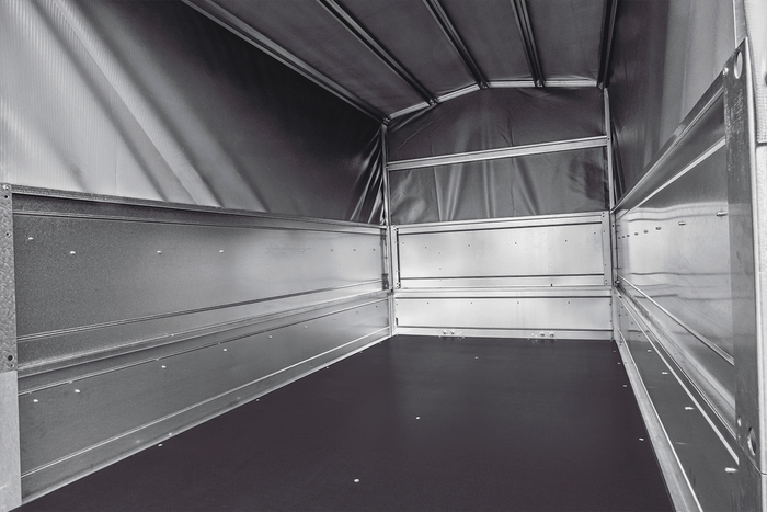PKW-Anhänger 230x125 UNITRAILER GARDEN 230 FD mit BIS-Seiten, H-800-Gestell und grauer Plane - immagine 6