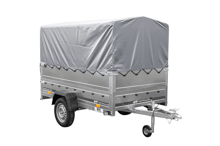 PKW-Anhänger 230x125 UNITRAILER GARDEN 230 FD mit BIS-Seiten, H-800-Gestell und grauer Plane - immagine 8