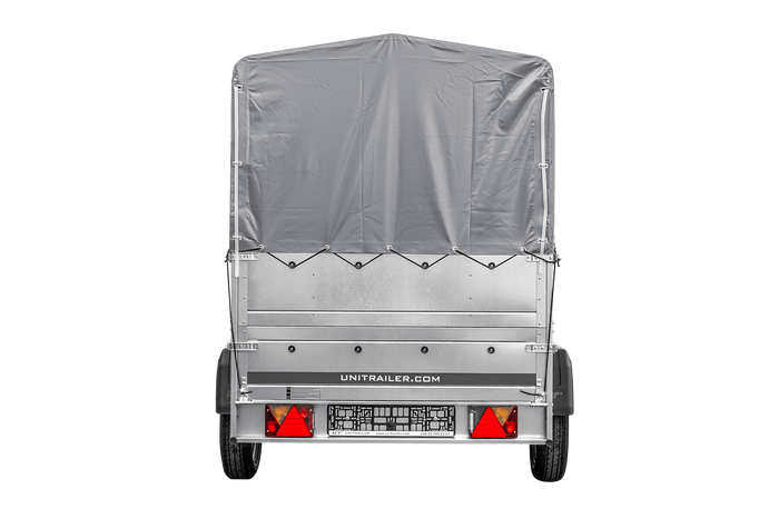 PKW-Anhänger 230x125 UNITRAILER GARDEN 230 FD mit BIS-Seiten, H-800-Gestell und grauer Plane - immagine 9