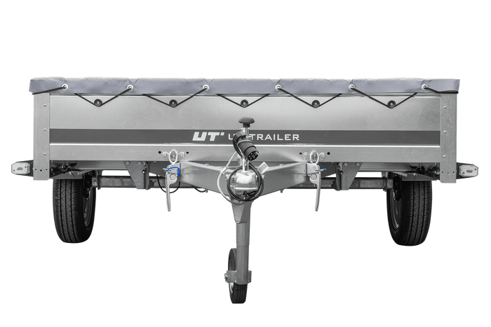 PKW Anhänger 264x150 UNITRAILER GARDEN 265 KIPP mit Flachplanenträger und grauer Plane - immagine 2