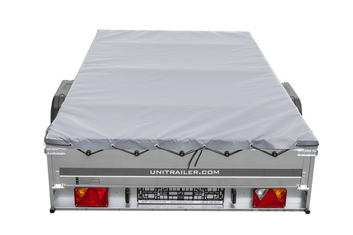 PKW Anhänger 264x150 UNITRAILER GARDEN 265 KIPP mit Flachplanenträger und grauer Plane - immagine 10