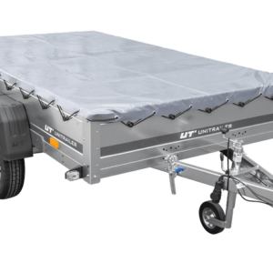 Autotransportanhänger 264x150 UNITRAILER GARDEN 265/2 KIPP mit H-0-Rahmen und grauer Plane