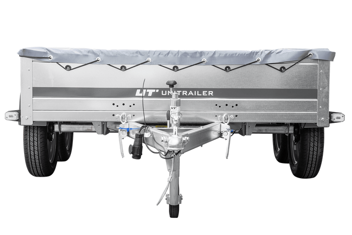 Autotransportanhänger 264x150 UNITRAILER GARDEN 265/2 KIPP mit H-0-Rahmen und grauer Plane - immagine 3