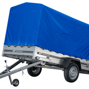 Autotransportanhänger 264x125 UNITRAILER GARDEN 264 KIPP mit H-1100 Rahmen und blauer Plane