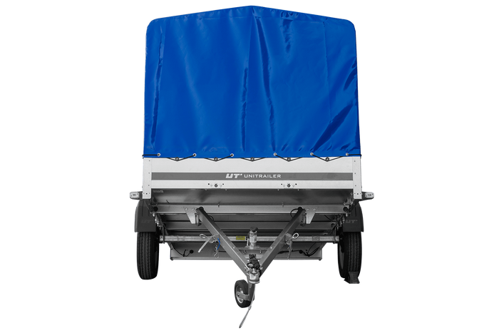 Einachsanhänger 264x150 UNITRAILER GARDEN 265 KIPP mit H-1100 Rahmen und blauer Plane - immagine 9