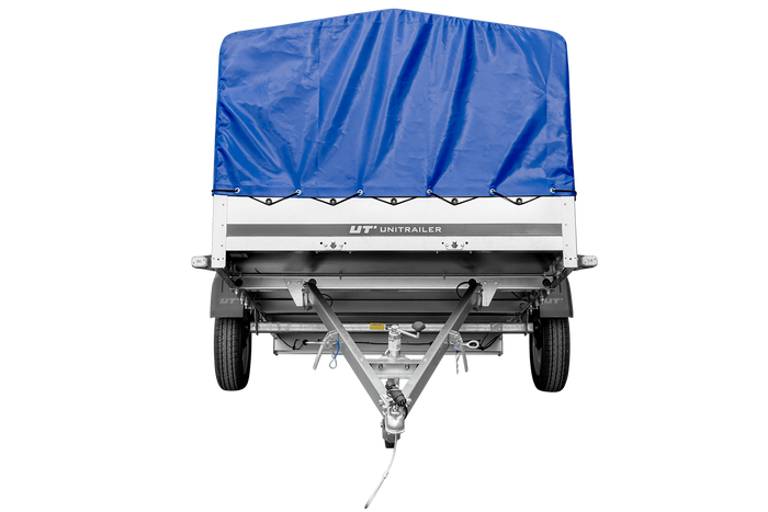 Einachsanhänger 264x150 UNITRAILER GARDEN 265 KIPP mit H-800 Rahmen und blauer Plane - immagine 11
