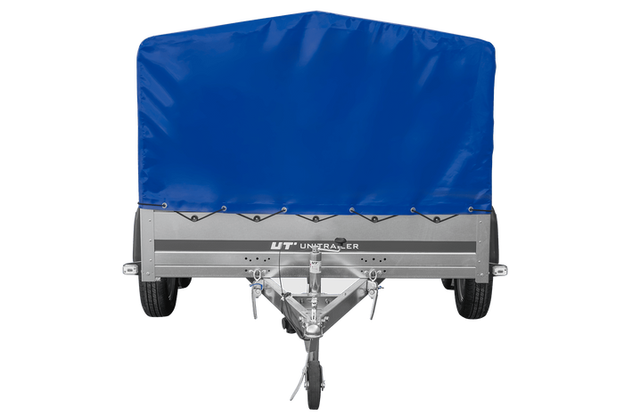 Zweiachsanhänger 264x150 UNITRAILER GARDEN 265/2 KIPP mit H-800 Rahmen und blauer Plane - immagine 9