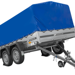 Zweiachsanhänger 264x150 UNITRAILER GARDEN 265/2 KIPP mit H-800 Rahmen und blauer Plane