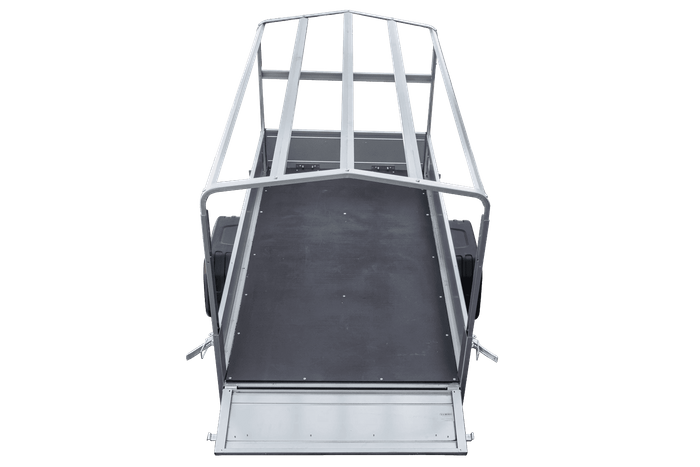 Autotransportanhänger 200x106 UNITRAILER GARDEN 200 KIPP mit H-800 Rahmen und grauer Plane - immagine 7