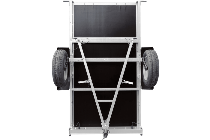 Autotransportanhänger 200x106 UNITRAILER GARDEN 200 KIPP mit H-800 Rahmen und grauer Plane - immagine 10
