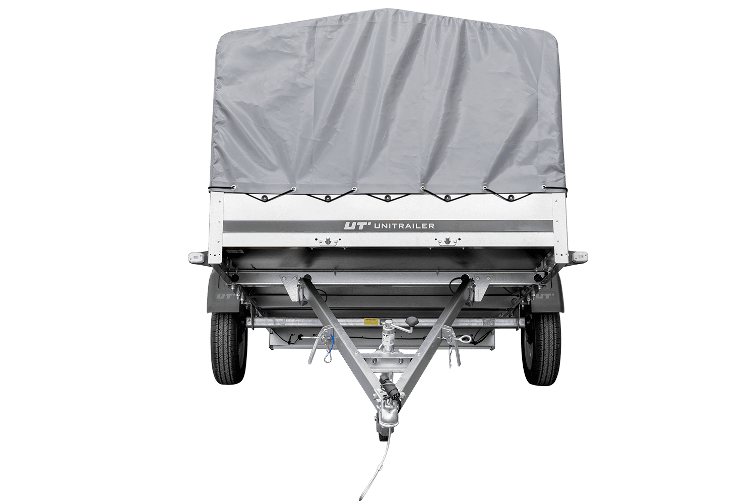 Einachsanhänger 264x150 UNITRAILER GARDEN 265 KIPP mit H-800 Rahmen und grauer Plane - immagine 11