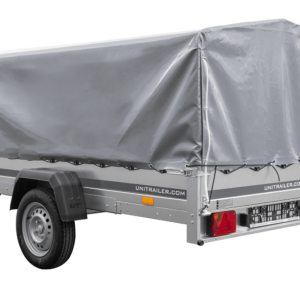 Einachsanhänger 264x150 UNITRAILER GARDEN 265 KIPP mit H-800 Rahmen und grauer Plane