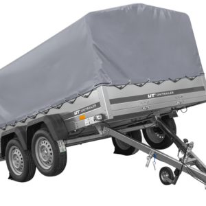 Zweiachsanhänger 264x150 UNITRAILER GARDEN 265/2 KIPP mit H-800 Rahmen und grauer Plane