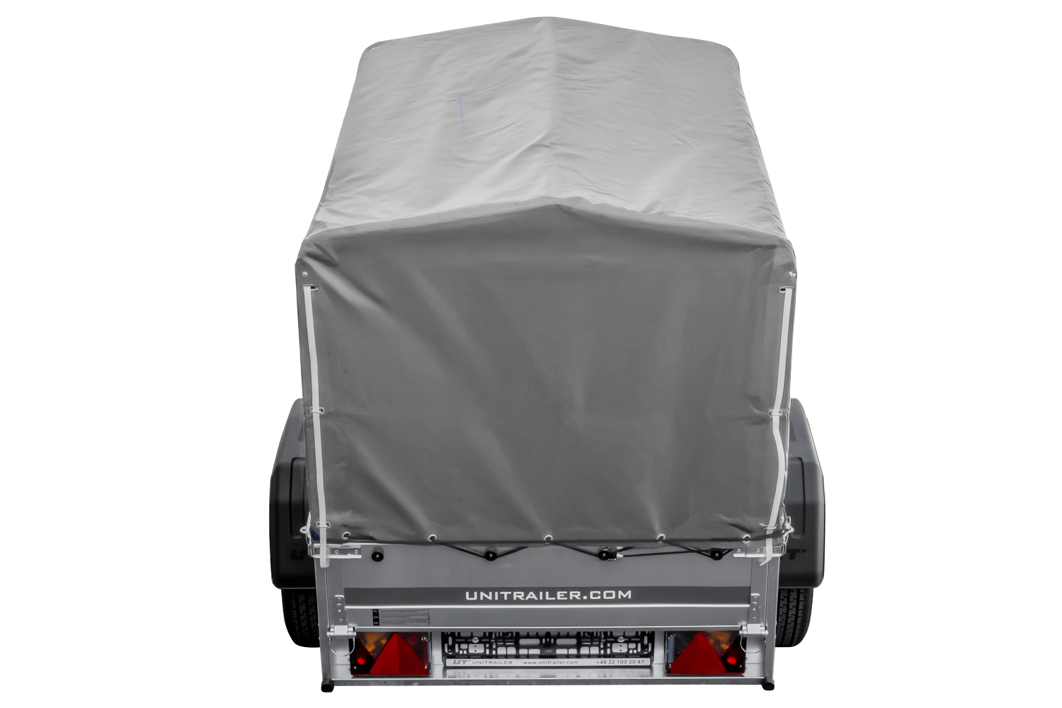 PKW-Anhänger 200x125 UNITRAILER GARDEN 201 KIPP mit grauer Flachplane und Flachplanenträger - immagine 8