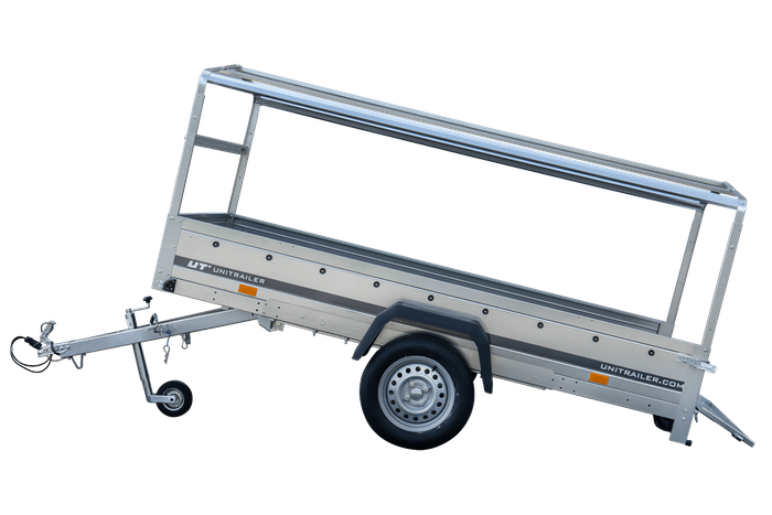 Langer PKW-Anhänger GARDEN TRAILER 264 KIPP mit Hochplane, Spriegel und Stützrad - immagine 10