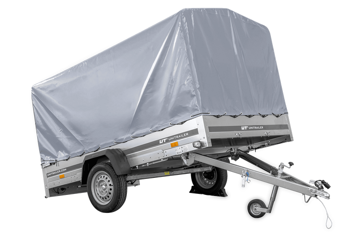 Einachsanhänger 264x150 UNITRAILER GARDEN 265 KIPP mit Rahmen H-1100 und grauer Plane - immagine 16