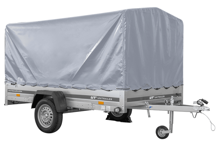 Einachsanhänger 264x150 UNITRAILER GARDEN 265 KIPP mit Rahmen H-1100 und grauer Plane - immagine 6