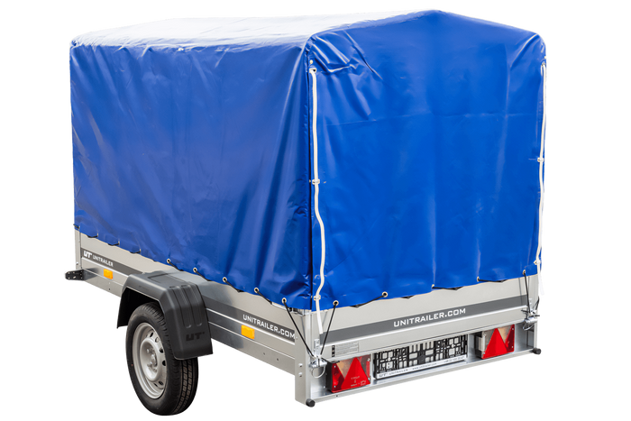 PKW-Anhänger 230x125 UNITRAILER GARDEN 230 KIPP mit blauer Hochplane 110 cm - immagine 9