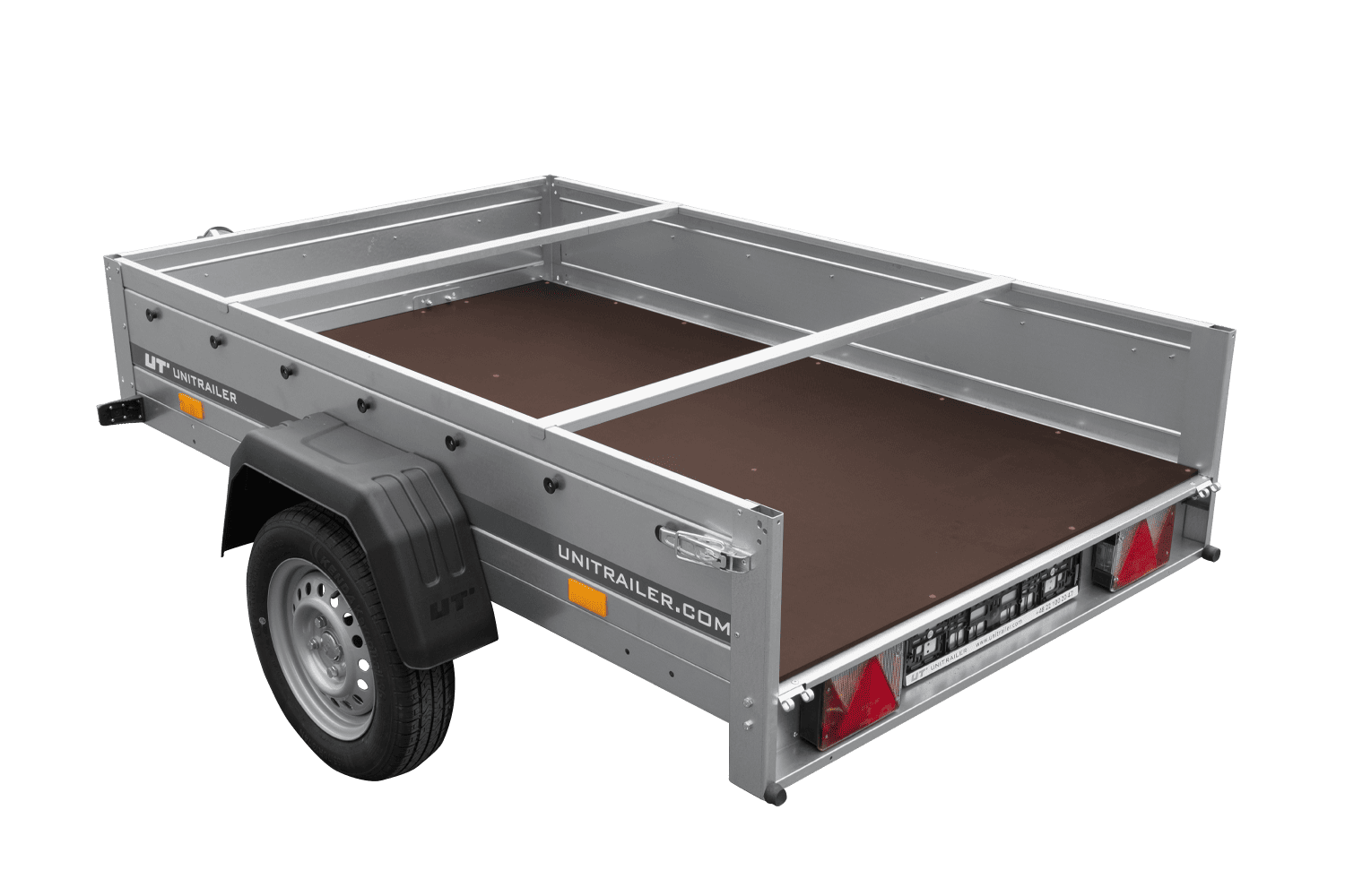 PKW-Anhänger 200x125 UNITRAILER GARDEN 201 KIPP mit grauer Flachplane und Flachplanenträger - immagine 13