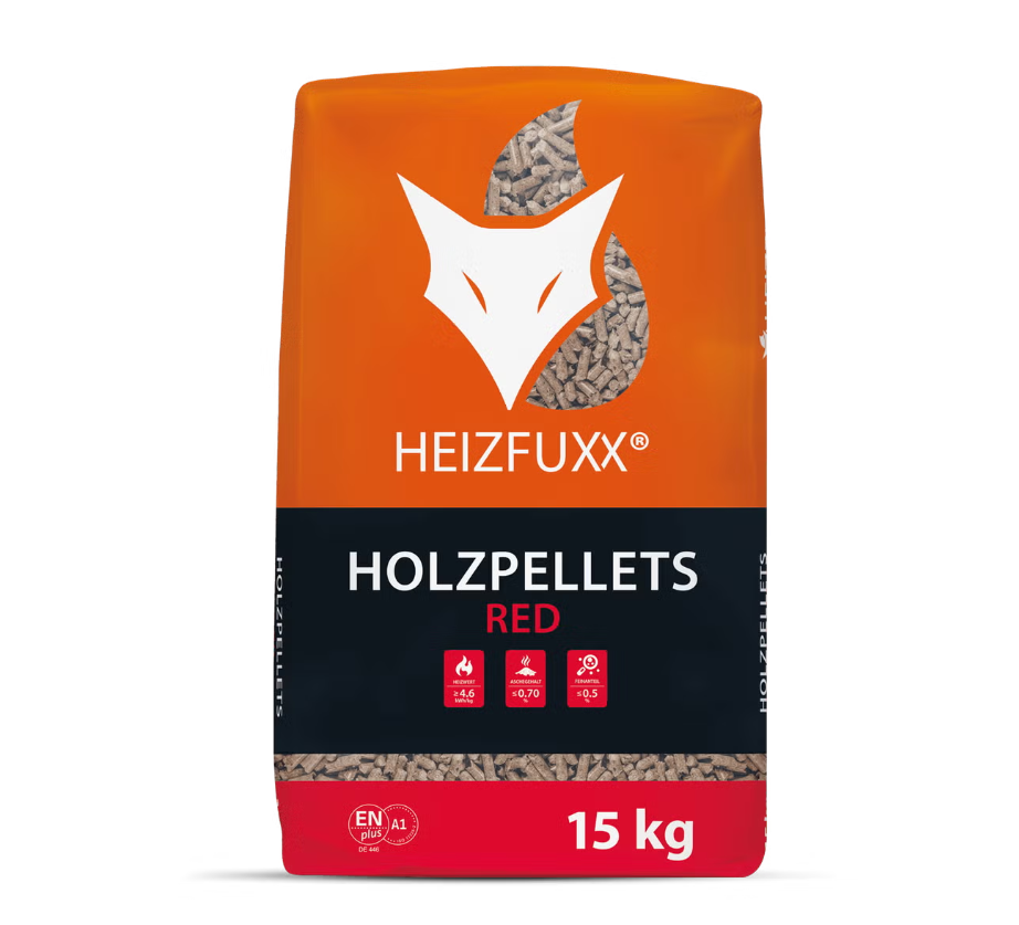 Heizfuxx Holzpellets Red 15kg x 65 Sack 975kg Palette - immagine 3