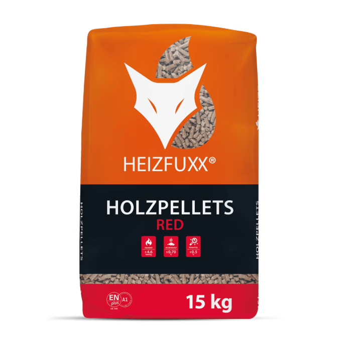 Heizfuxx Holzpellets Red 15kg x 65 Sack 975kg Palette - immagine 3