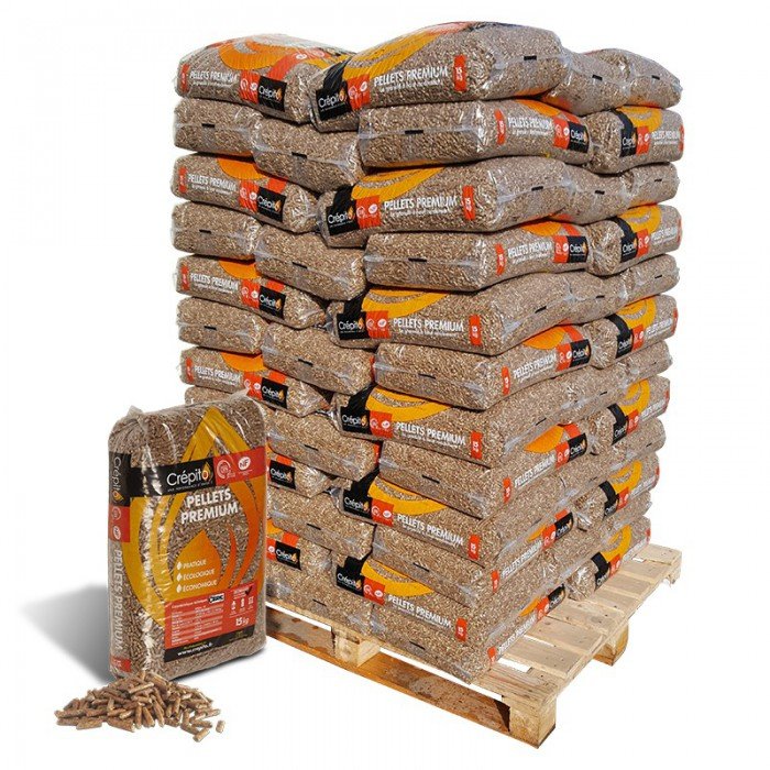 Holzpellets Premium Crépito – Sack 15 kg – DINplus / ENplus A1