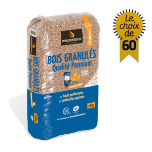 Holzpellets Premium – Palette 72 Säcke à 15 kg – NF/DINplus
