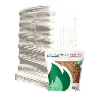 Holzpellets Flammes Vertes – Säcke 15 kg – DINplus / ENplus A1